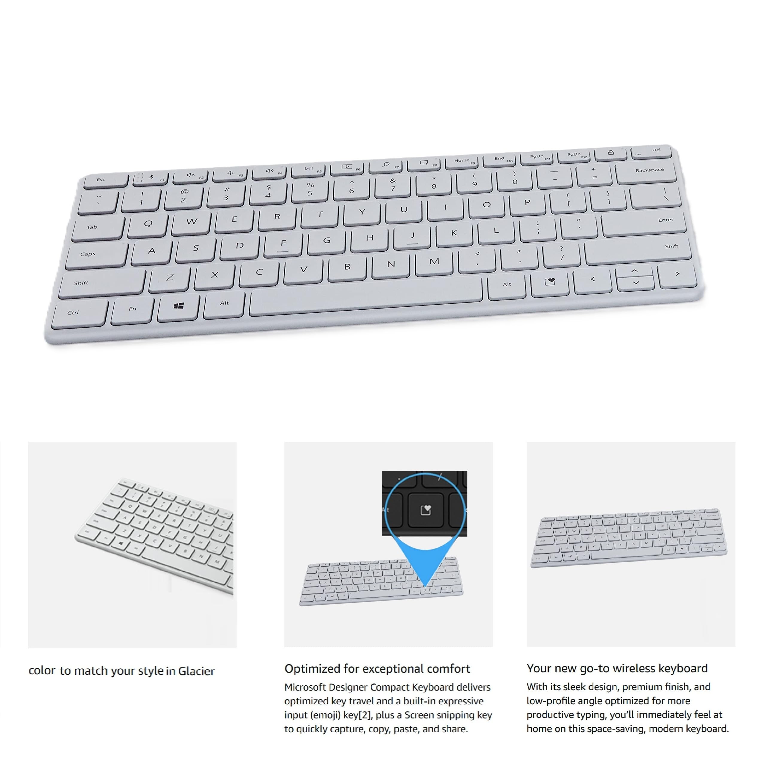 Amazon.com: Microsoft Designer Compact Keyboard Ultra-Slim